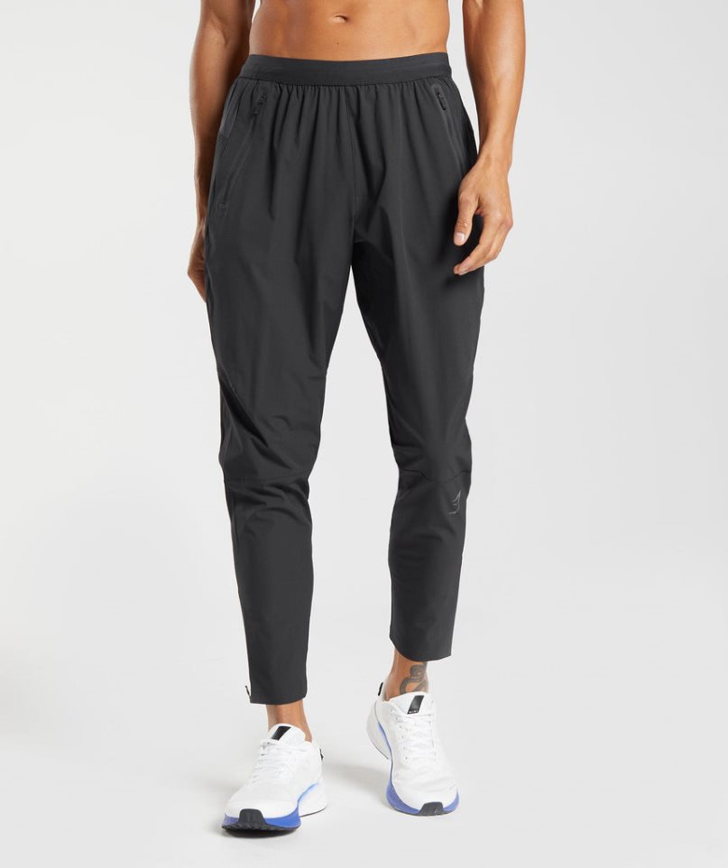 Men\'s Gymshark Hybrid Woven Jogger Black | CA N0AD13